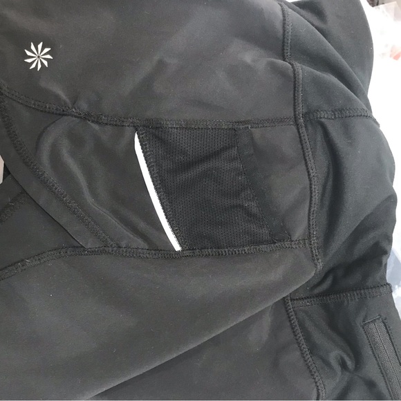 Athleta Black Dual Layer Workout Shorts - Picture 7 of 8